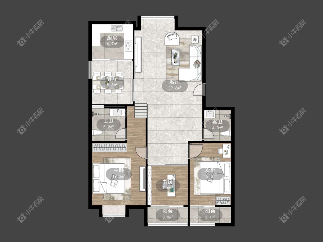 镇江天波城在售二手房源户型图_小牛看房