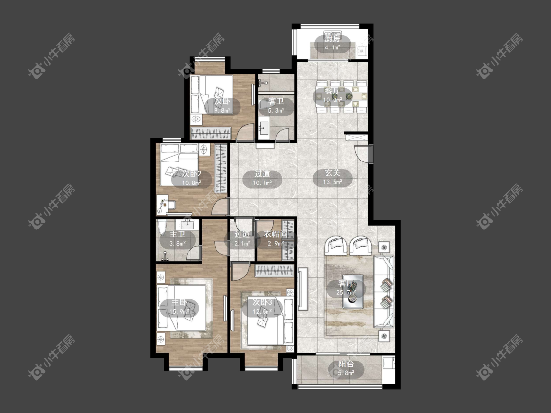 镇江凤翔花园在售二手房源户型图_小牛看房