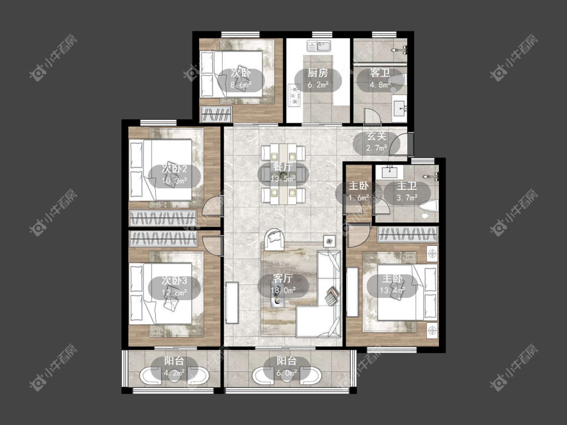 镇江新家园在售二手房源户型图_小牛看房
