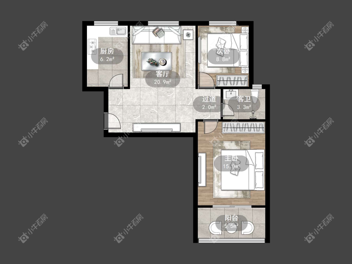 镇江嘉荟新城在售二手房源户型图_小牛看房