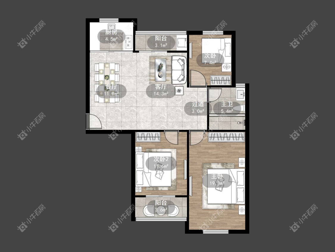 镇江御河熙岸在售二手房源户型图_小牛看房