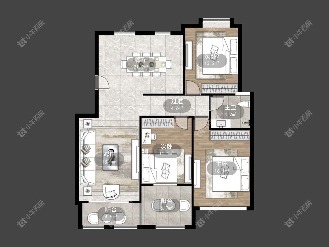 镇江华都锦城在售二手房源户型图_小牛看房