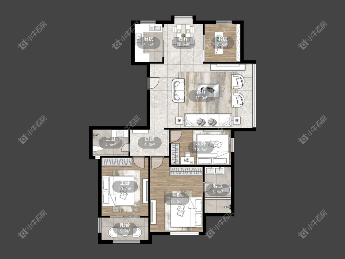 镇江江南人家在售二手房源户型图_小牛看房
