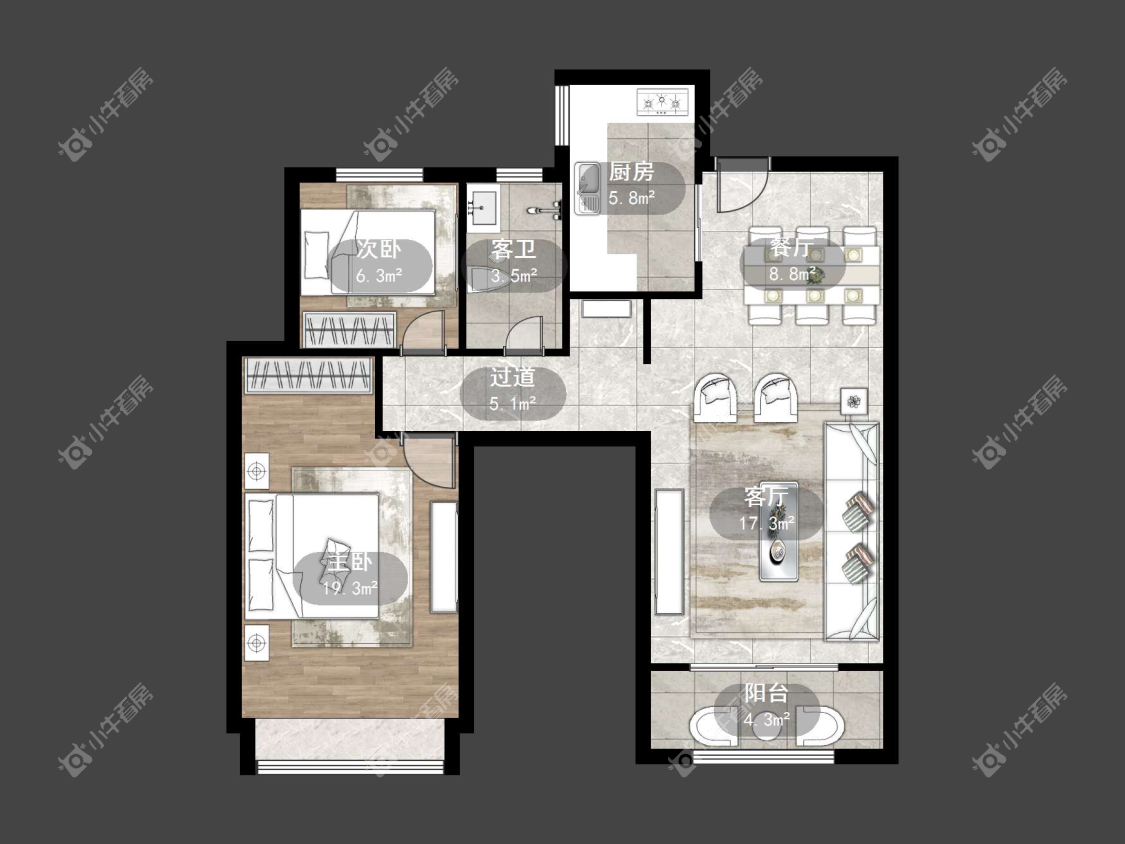 镇江爱家尚城在售二手房源户型图_小牛看房