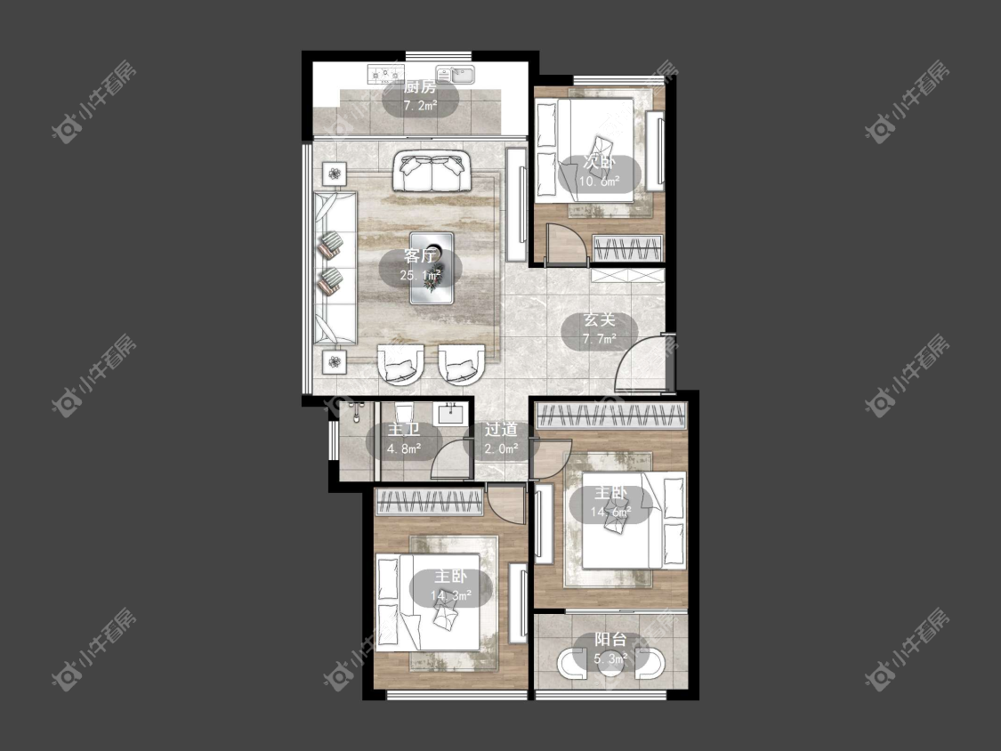 镇江珑蟠里在售二手房源户型图_小牛看房