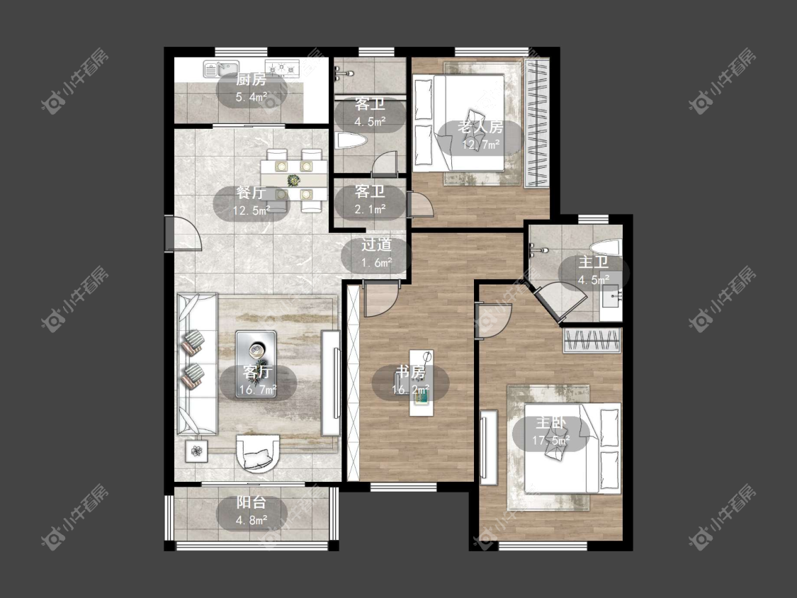 镇江佳景天城在售二手房源户型图_小牛看房