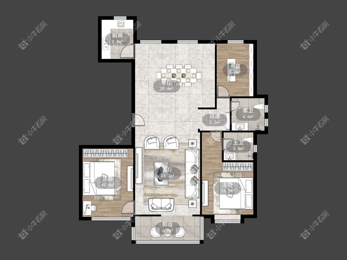 镇江天波城在售二手房源户型图_小牛看房