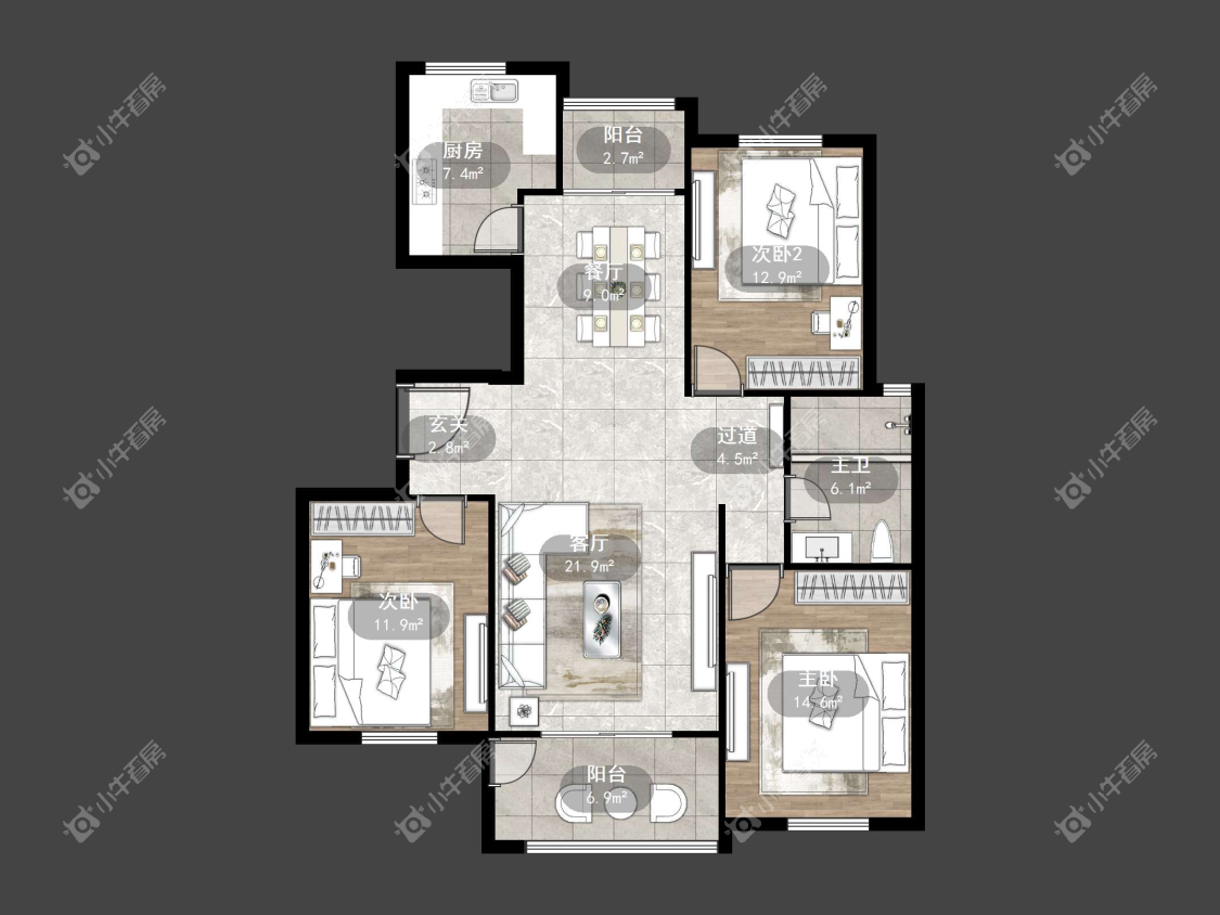 镇江御珑湾(丹阳)在售二手房源户型图_小牛看房