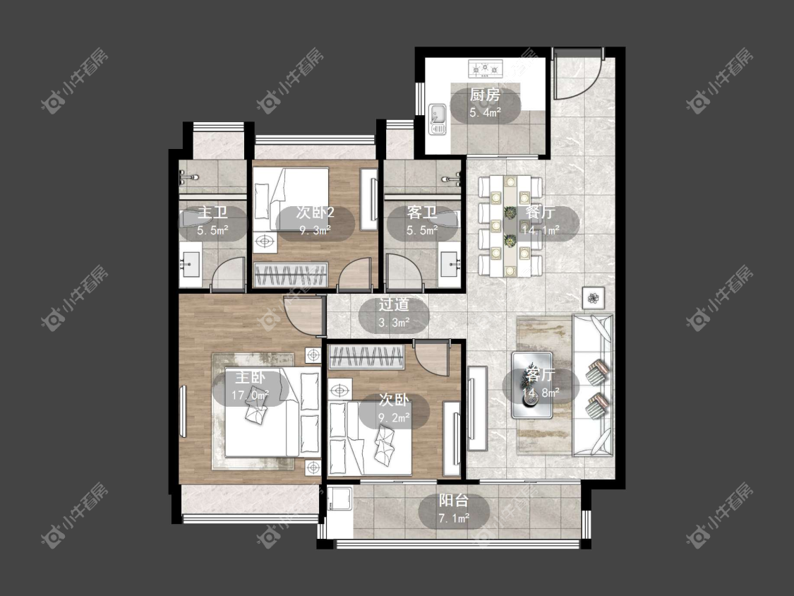 镇江碧桂园樾府在售二手房源户型图_小牛看房