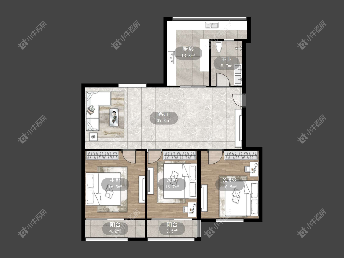 镇江香草新村在售二手房源户型图_小牛看房