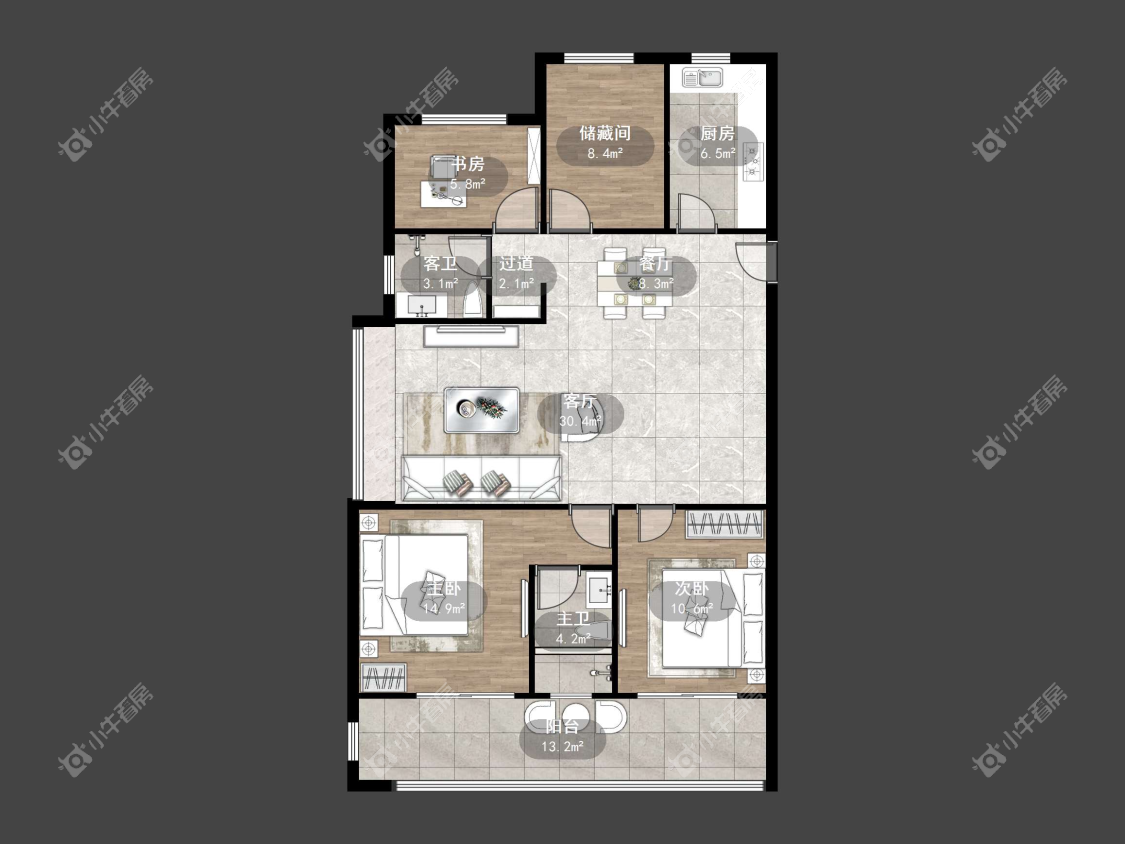 镇江吾悦华府金郡（丹阳）在售二手房源户型图_小牛看房