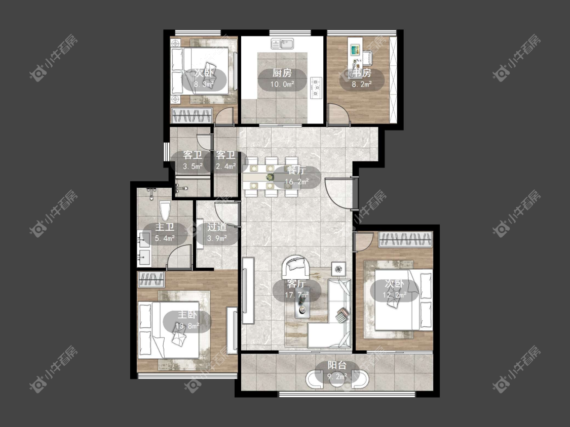 镇江中南熙悦城中南二期在售二手房源户型图_小牛看房