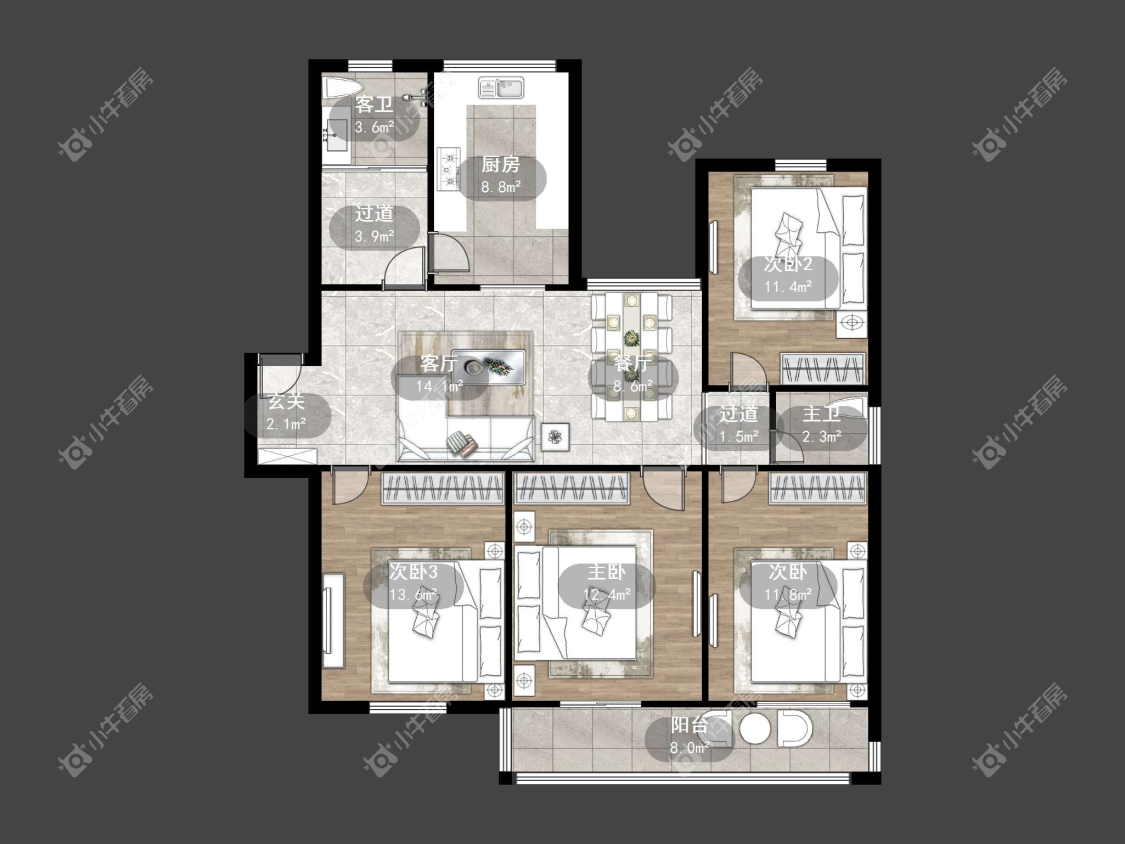 镇江生资公司公寓在售二手房源户型图_小牛看房