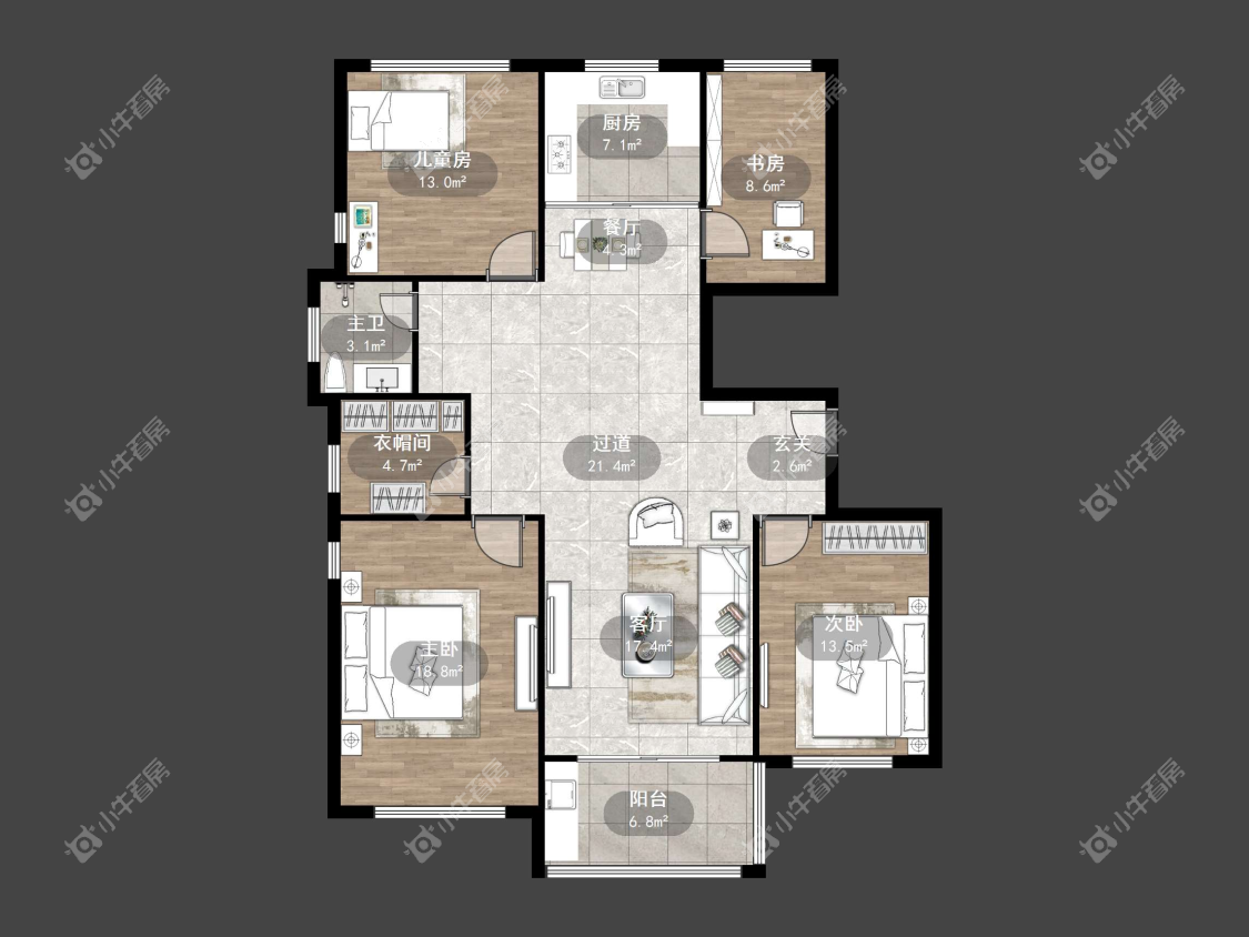 镇江滨河凤凰城在售二手房源户型图_小牛看房