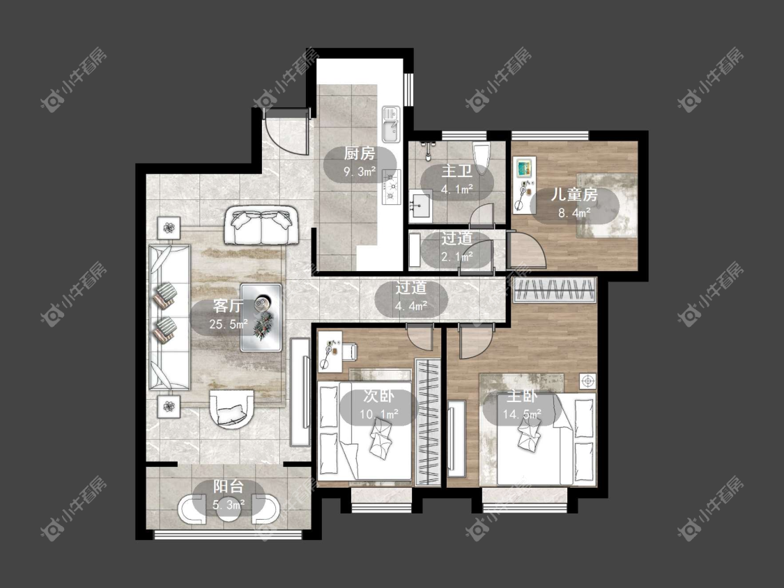 镇江大亚第一城在售二手房源户型图_小牛看房