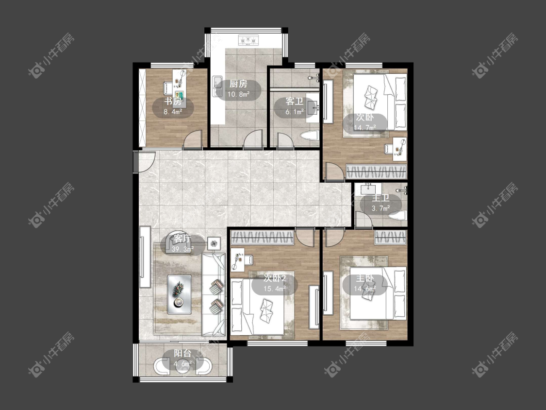 镇江幸福二区在售二手房源户型图_小牛看房