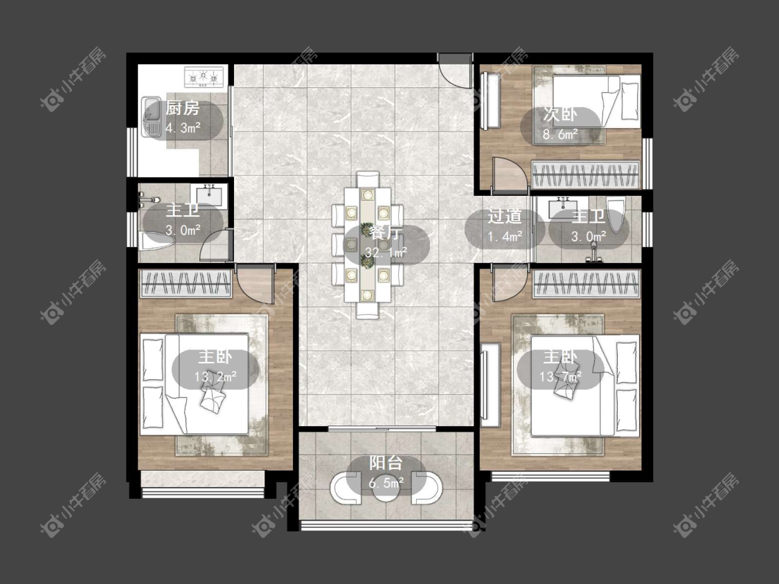 镇江普善人家在售二手房源户型图_小牛看房