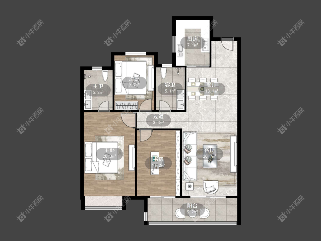 镇江万善上院在售二手房源户型图_小牛看房