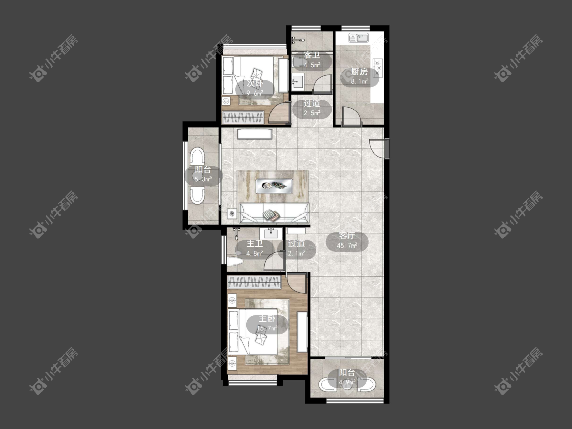 镇江华都幸福里在售二手房源户型图_小牛看房