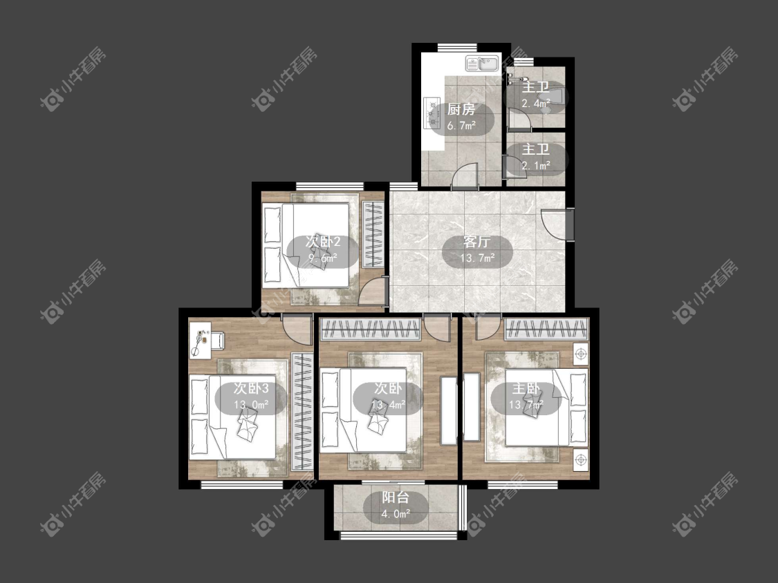 镇江万善园一村在售二手房源户型图_小牛看房