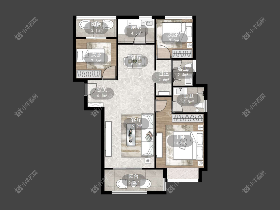 镇江爱家尚城在售二手房源户型图_小牛看房