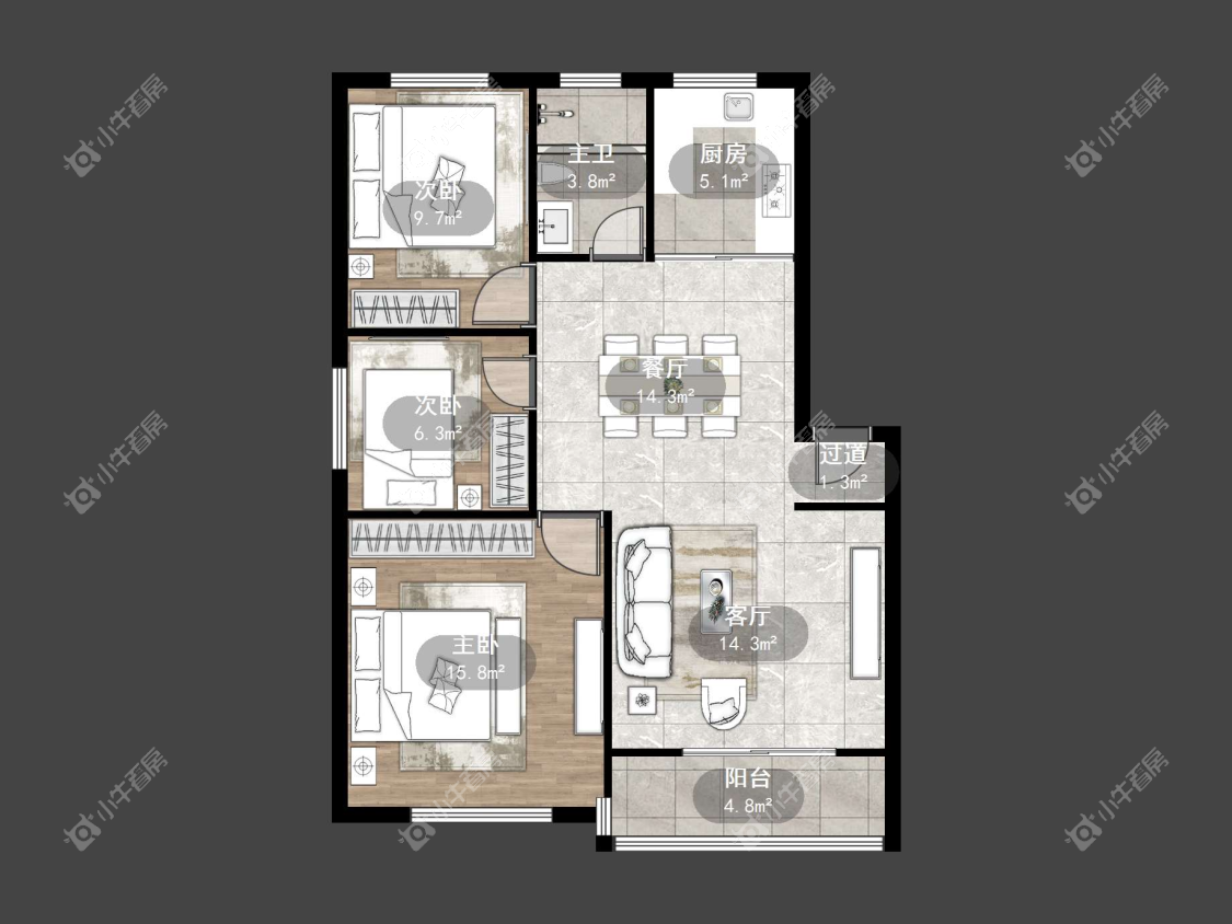 镇江锦绣江南在售二手房源户型图_小牛看房