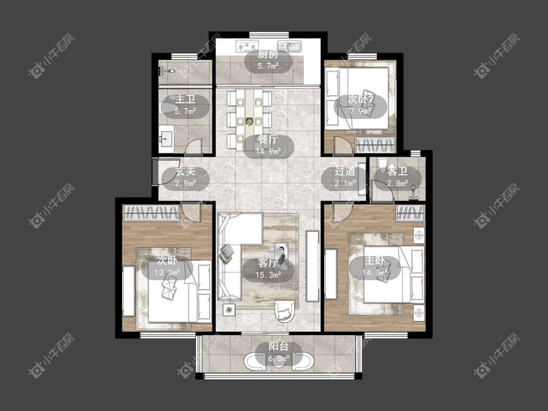 镇江新新家园在售二手房源户型图_小牛看房