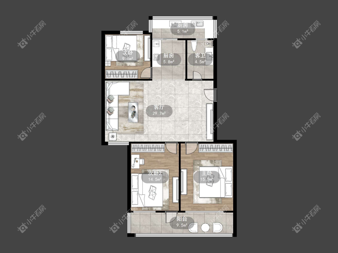 镇江千家乐园在售二手房源户型图_小牛看房