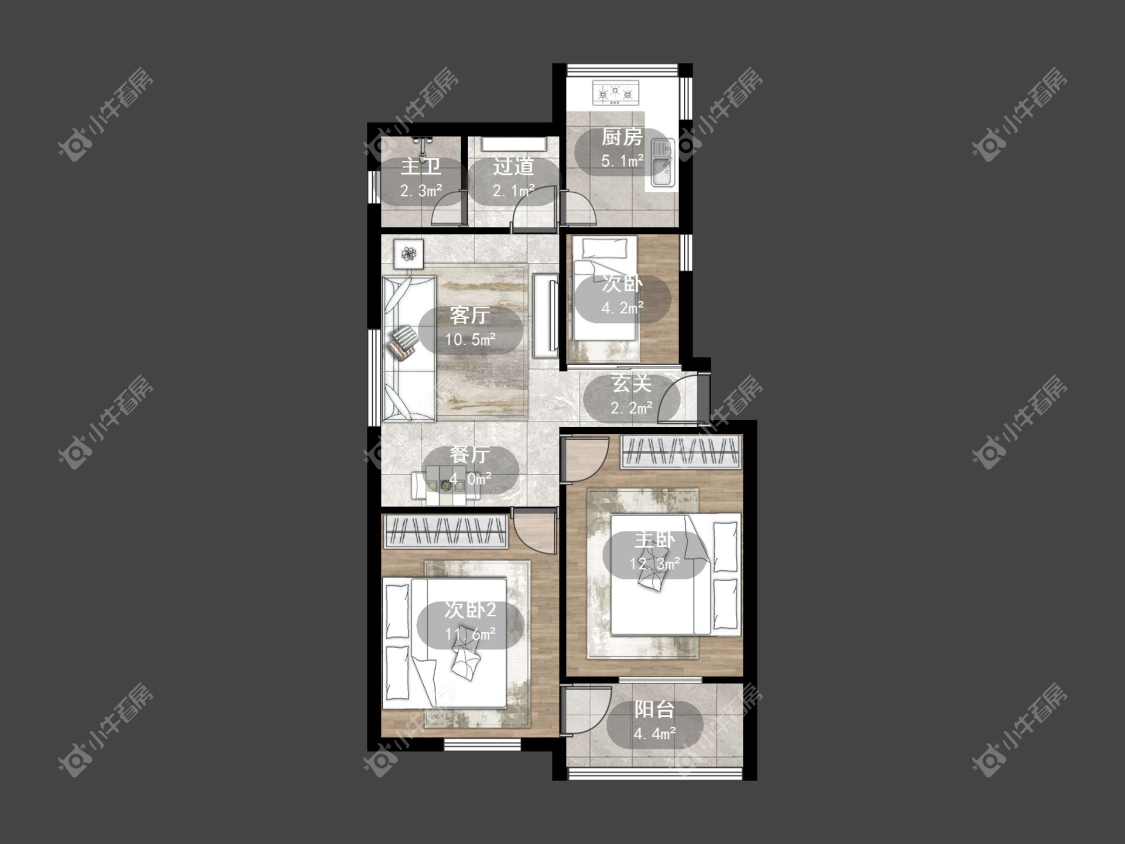 镇江玉泉小区在售二手房源户型图_小牛看房