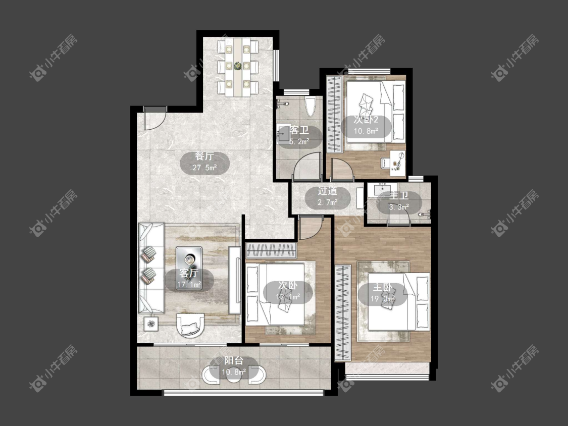 镇江汇金天地在售二手房源户型图_小牛看房