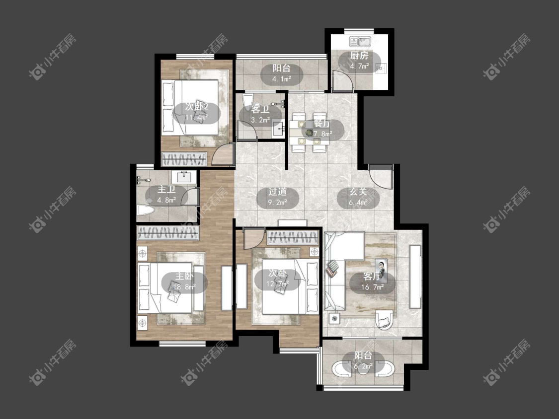 镇江世纪豪都在售二手房源户型图_小牛看房