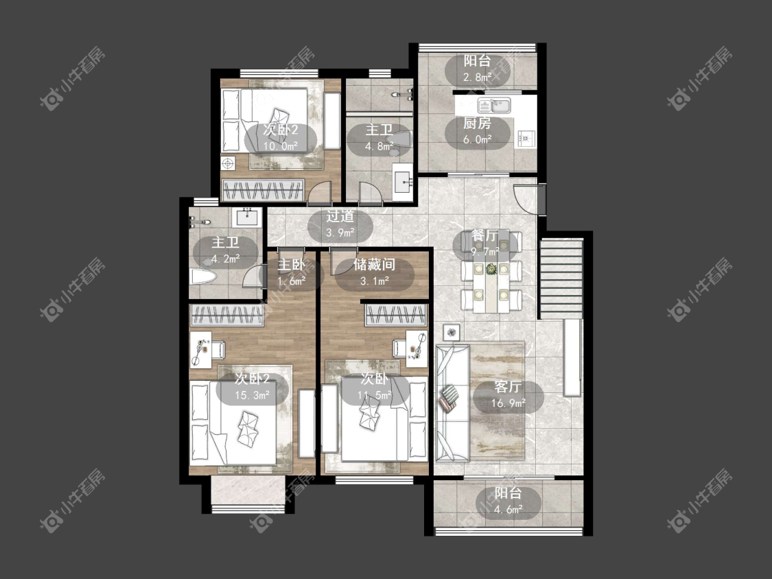 镇江金鼎城市花园在售二手房源户型图_小牛看房