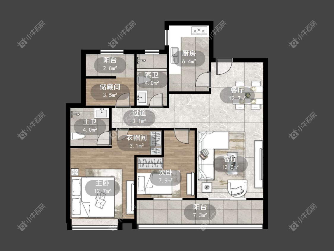 镇江爱家尚城在售二手房源户型图_小牛看房