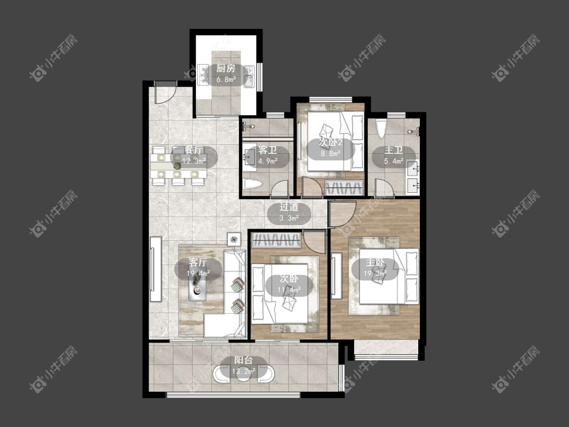 镇江万善上院在售二手房源户型图_小牛看房