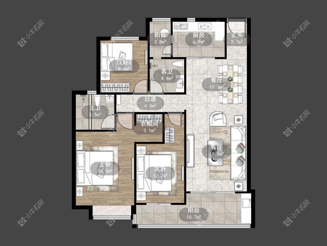 镇江恒大名都二三期在售二手房源户型图_小牛看房