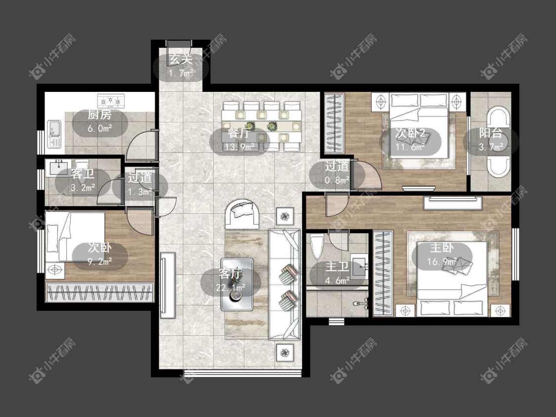 镇江吾悦华府（丹阳）在售二手房源户型图_小牛看房