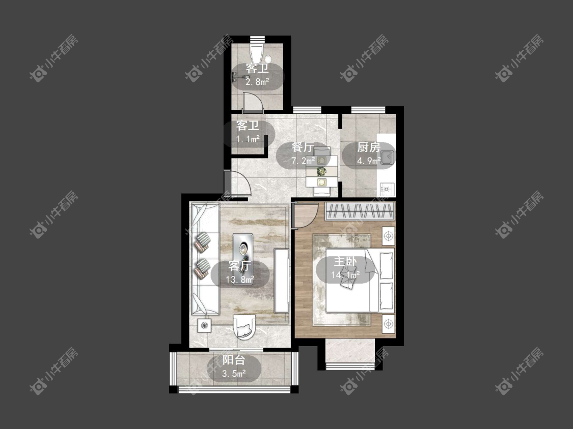 镇江阜阳新三村在售二手房源户型图_小牛看房
