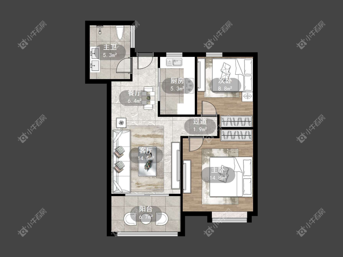 镇江紫竹园在售二手房源户型图_小牛看房