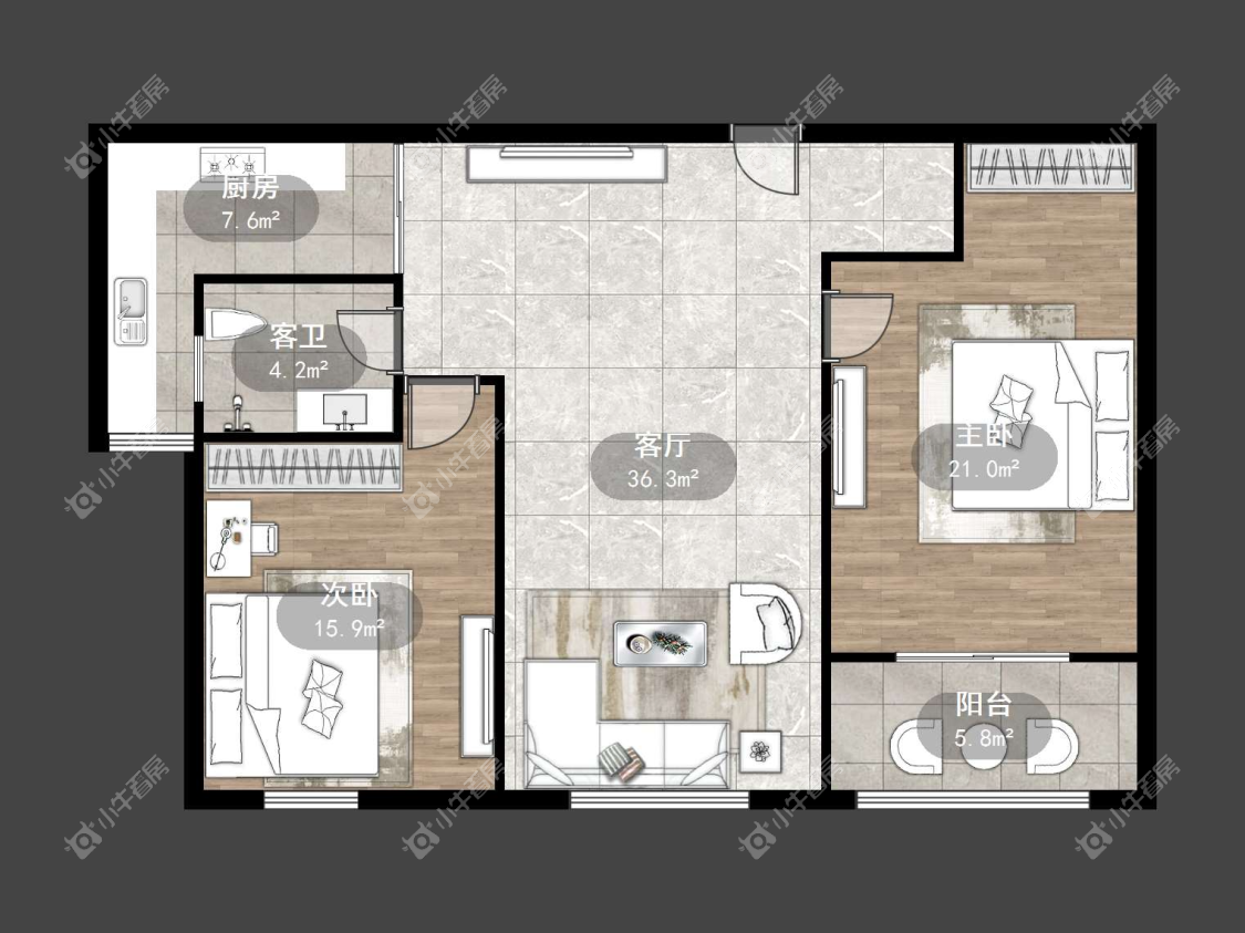 镇江汇金天地在售二手房源户型图_小牛看房