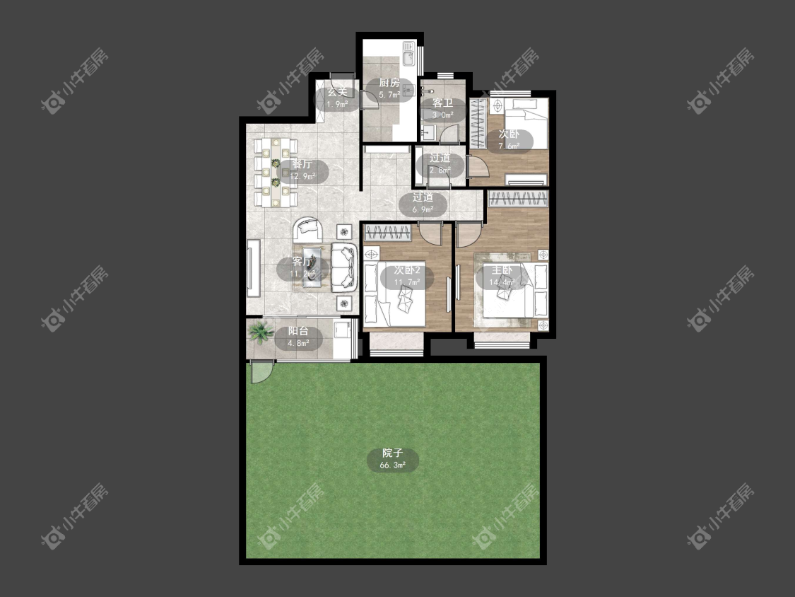 镇江大亚第一城在售二手房源户型图_小牛看房