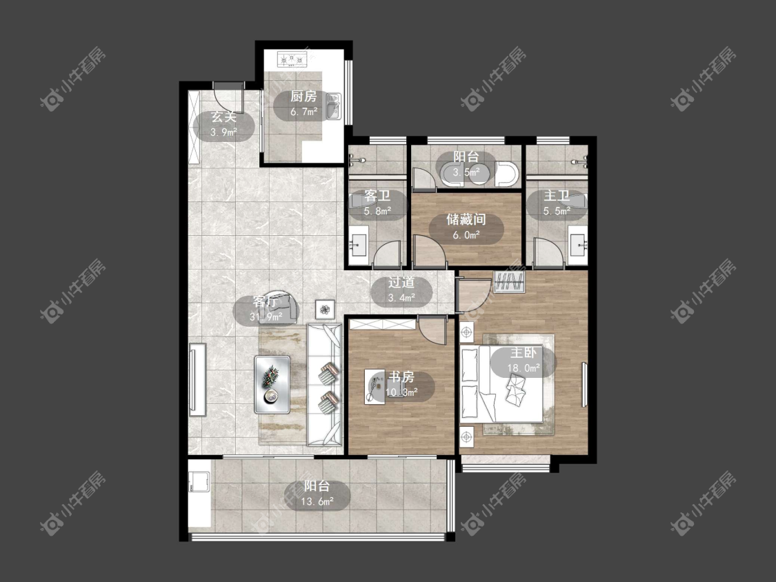 镇江璞悦观邸在售二手房源户型图_小牛看房