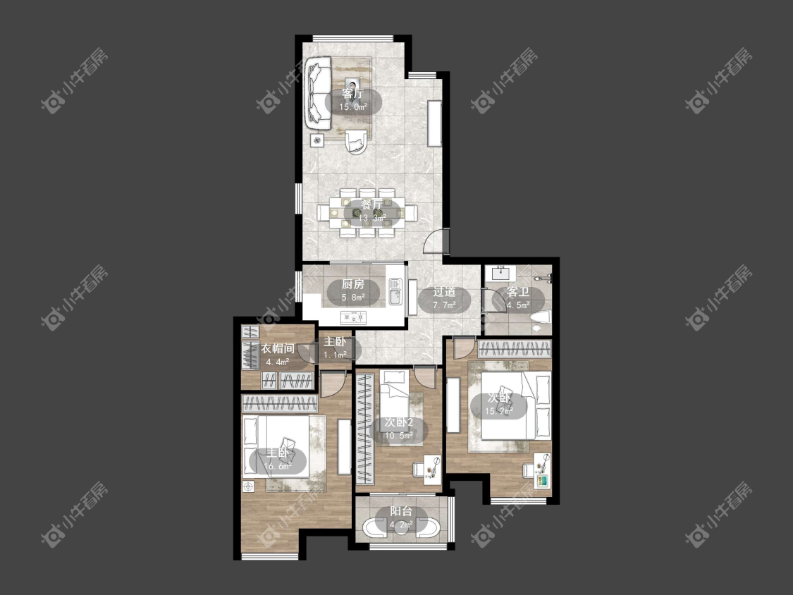 镇江江南人家在售二手房源户型图_小牛看房