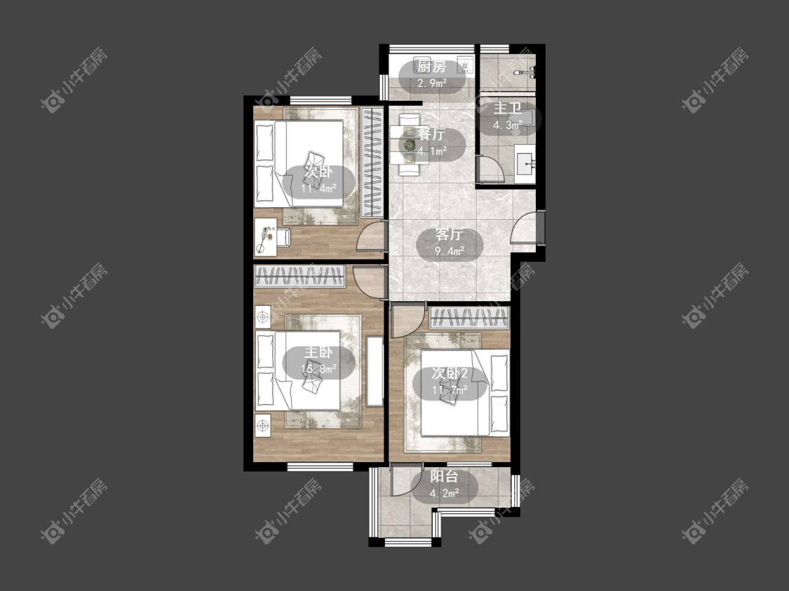 镇江凤凰新村在售二手房源户型图_小牛看房
