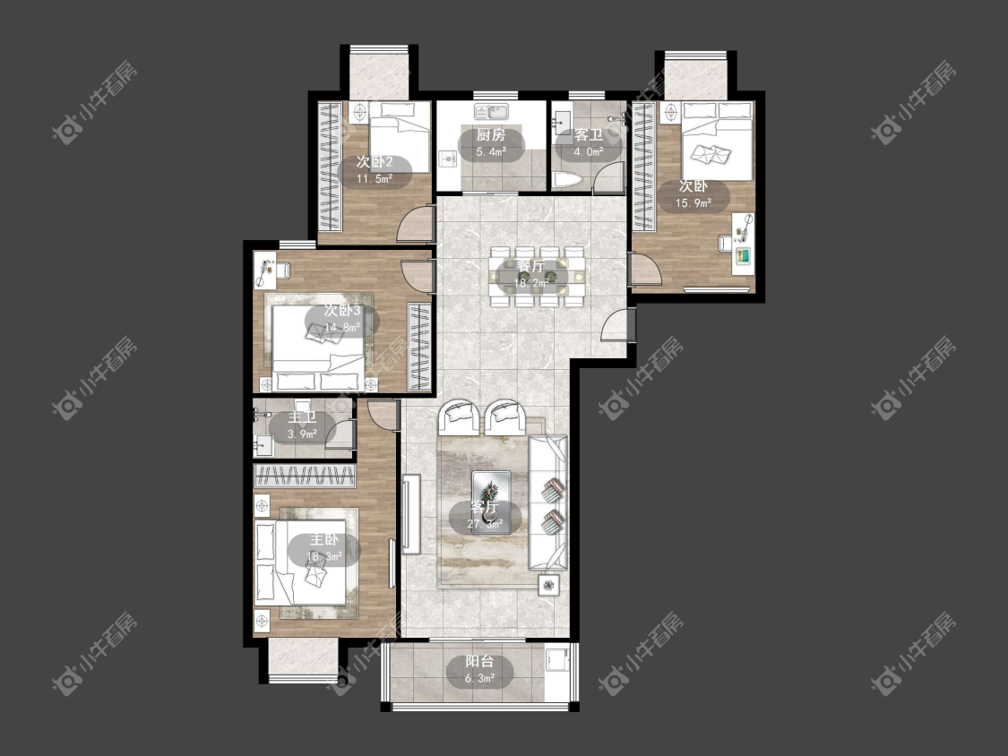 镇江南门花园在售二手房源户型图_小牛看房