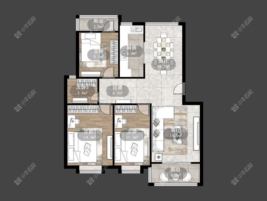 镇江开泰苑在售二手房源户型图_小牛看房