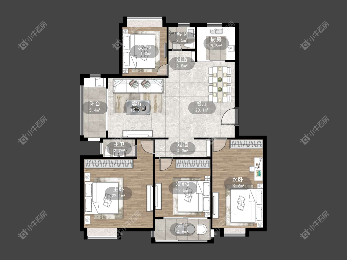 镇江汇金天地在售二手房源户型图_小牛看房