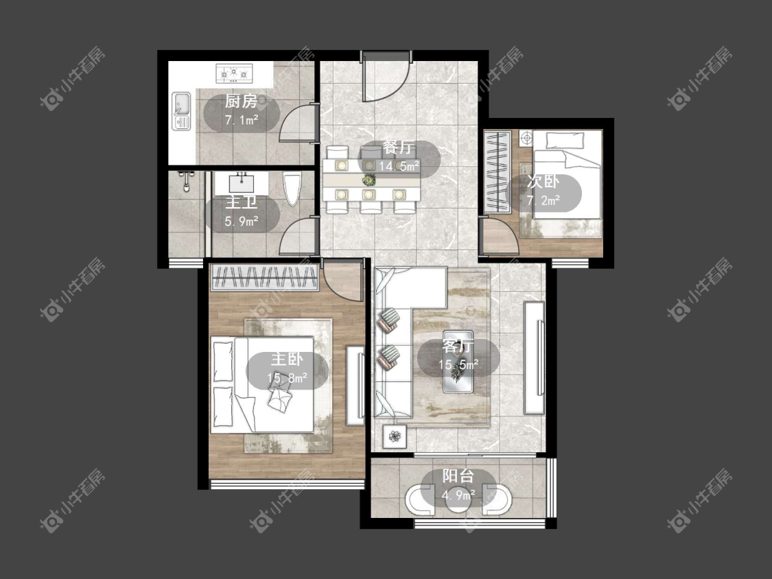 镇江众悦华城在售二手房源户型图_小牛看房