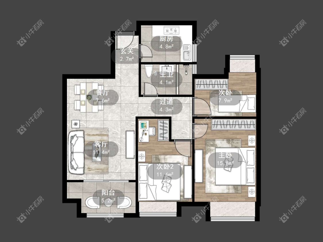 镇江上善雅苑在售二手房源户型图_小牛看房