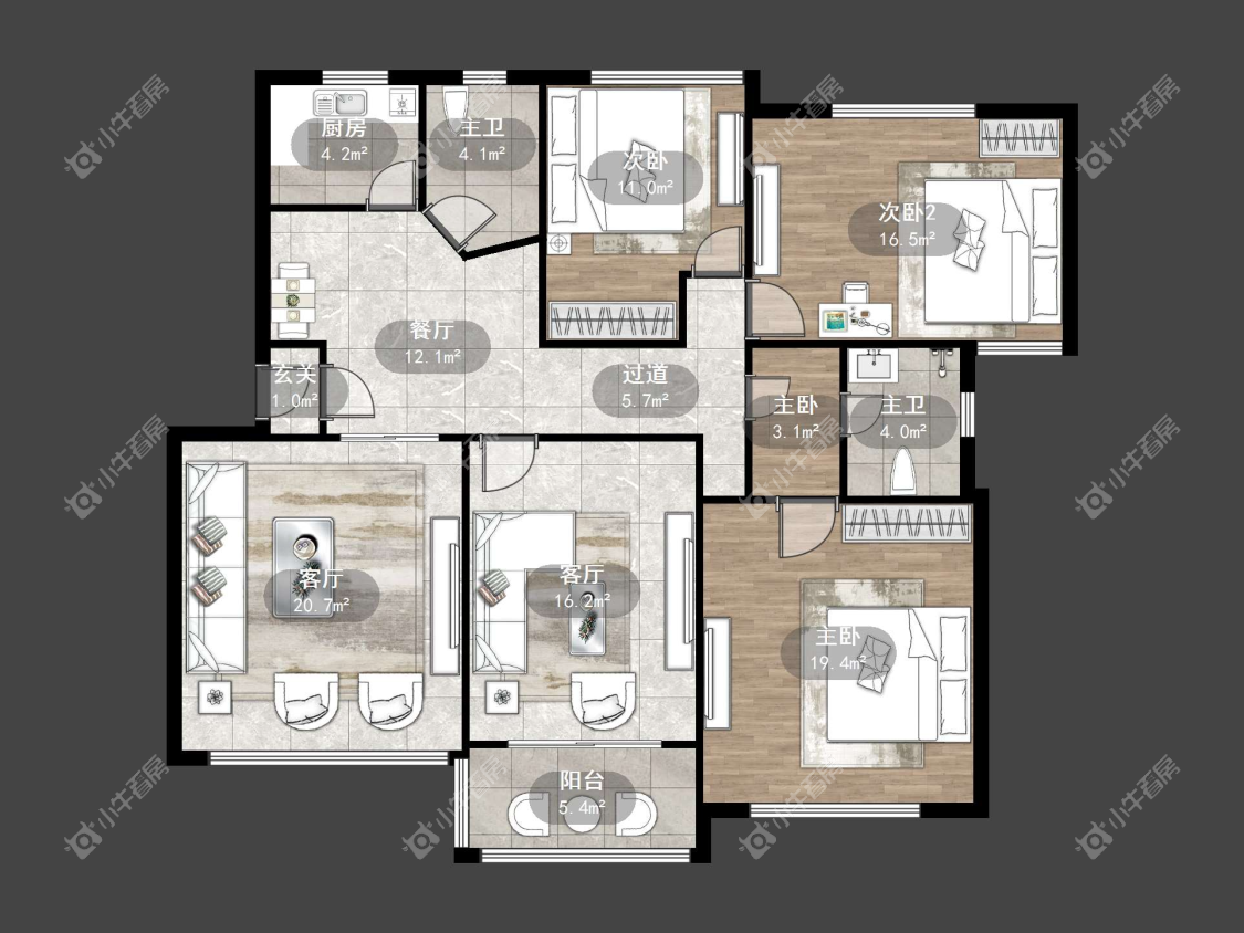 镇江百花新村在售二手房源户型图_小牛看房