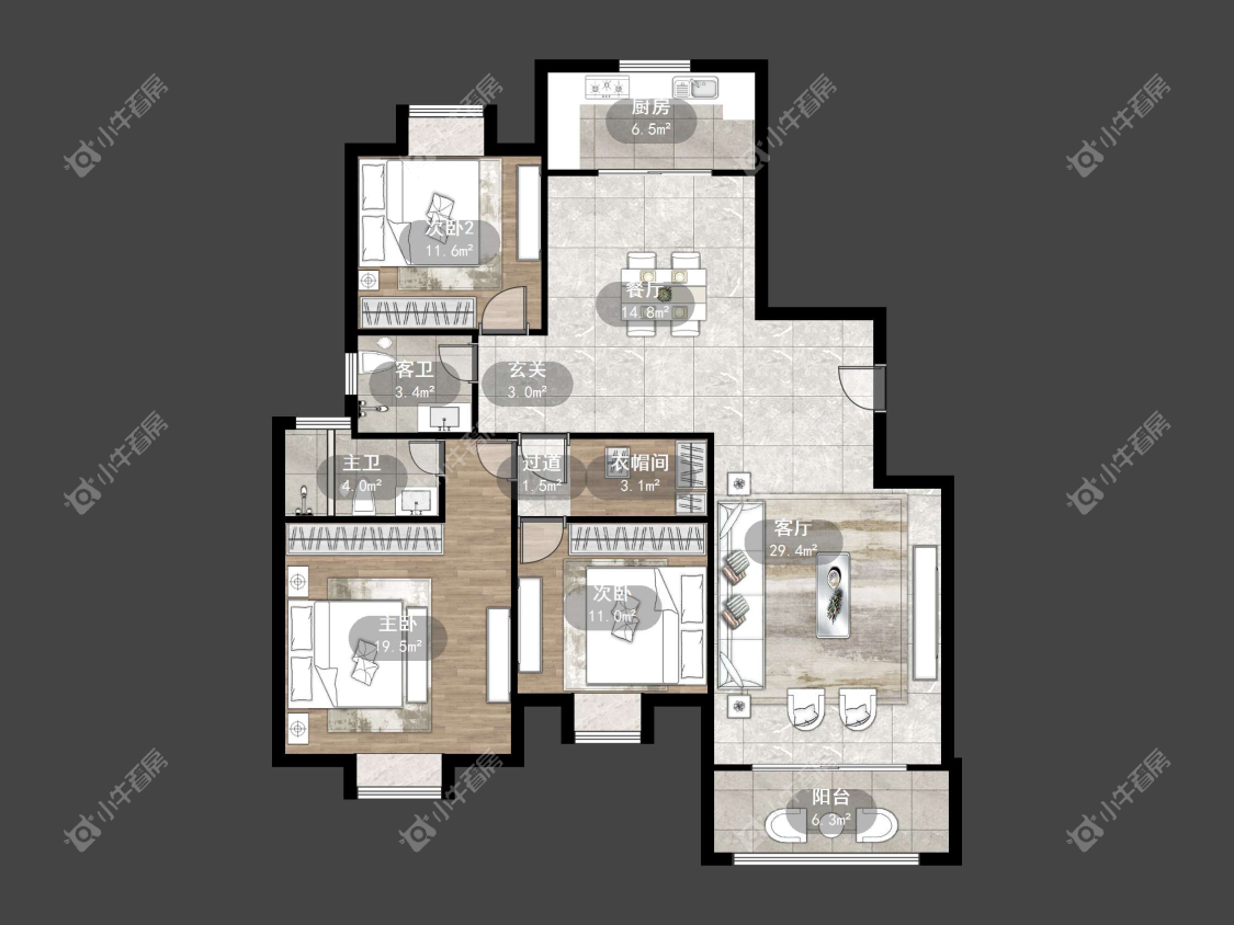 镇江金鼎城市花园在售二手房源户型图_小牛看房